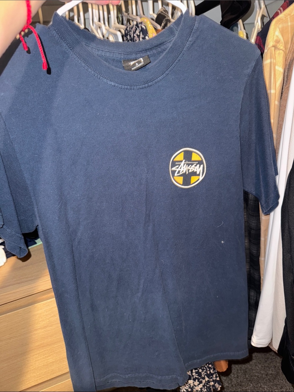 Stussy Navy Logo Short-Sleeve T-Shirt